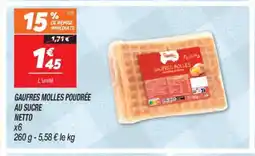Netto NETTO Gaufres molles poudrée au sucre offre