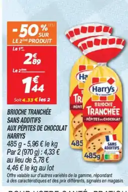 Netto HARRYS Brioche tranchée sans additifs aux pépites de chocolat offre
