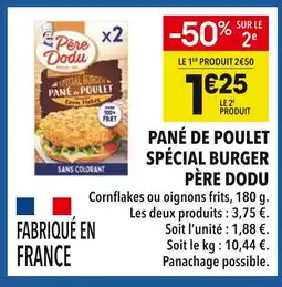 Supeco Père Dodu Pané de Poulet Spécial Burger offre