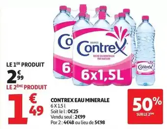 Auchan Supermarché Contrex - eau minerale offre