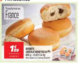 Netto Beignets chocolat noisettes x4 offre