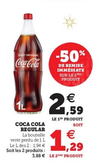 Super U Coca cola regular offre