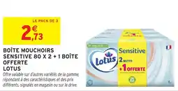 Intermarché Boîte mouchoirs sensitive 80 x offre