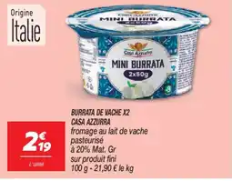 Netto CASA AZZURRA Burrata de vache x2 offre
