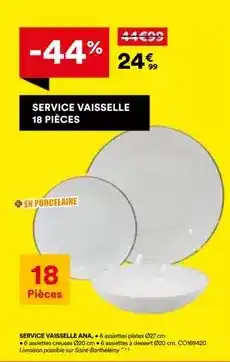 BUT Service vaisselle 18 pieces offre