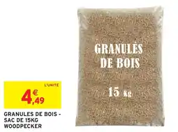Intermarché Granules de bois sac de woodpecker offre