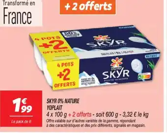 Netto YOPLAIT Skyr 0% nature offre