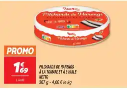 Netto NETTO Pilchards de harengs à la tomate et à l'huile offre