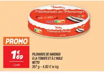 Netto NETTO Pilchards de harengs à la tomate et à l'huile offre