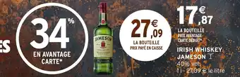 Intermarché Irish whiskey jameson offre