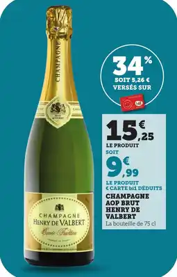 Bi1 Champagne aop brut henry de valbert offre