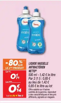 Netto NETTO Liquide vaisselle antibactérien offre