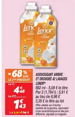 Netto LENOR Adoucissant ambre et orchidée 42 lavages offre