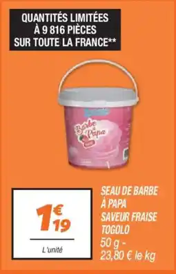 Netto Seau de barbe à papa saveur fraise togolo offre