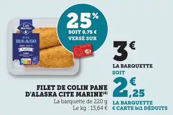 Bi1 Filet de colin pane d'alaska cite marine offre