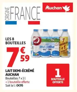 Auchan Supermarché AUCHAN Lait demi-écrémé offre