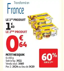 Auchan Supermarché NESQUIK Petit offre