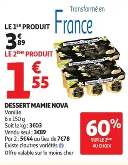 Auchan Supermarché MAMIE NOVA Dessert offre