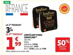 Auchan Supermarché JURAFLORE Comté aop 9 mois offre