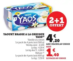 Bi1 Yaourt brasse a la grecque yaos offre