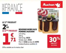 Auchan Supermarché AUCHAN Boudins noirs aux pommes offre