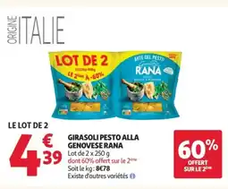 Auchan Supermarché RANA Girasoli pesto alla genovese offre