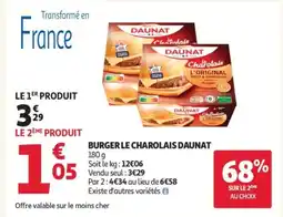 Auchan Supermarché DAUNAT Burger le charolais offre
