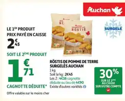 Auchan Supermarché AUCHAN Röstis de pomme de terre surgelés offre