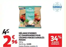 Auchan Supermarché MAGDA Mélange d'herbes et champignons pour légumes farcies surgelés offre