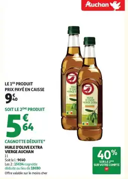 Auchan Supermarché AUCHANHuile d'olive extra vierge offre
