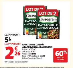 Auchan Supermarché CASSEGRAIN Ratatouille cuisinée à la provençale offre