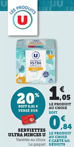 Bi1 Serviettes ultra minces u offre