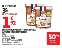 Auchan Supermarché LUCIEN GEORGELIN Préparation abricots sans sucres ajoutés offre
