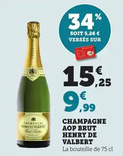 Bi1 Champagne aop brut henry de valbert offre