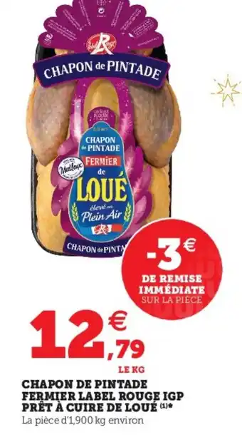 Hyper U Chapon de pintade fermier label rouge IGP offre