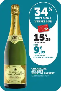Bi1 Champagne aop brut henry de valbert offre