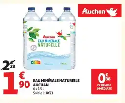Auchan Supermarché AUCHAN Eau minérale naturelle offre