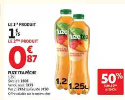 Auchan Supermarché FUZE TEA Pêche offre
