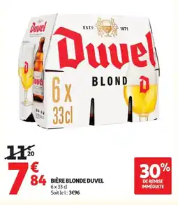 Auchan Supermarché DUVEL Bière blonde offre