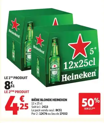 Auchan Supermarché HEINEKEN Bière blonde offre