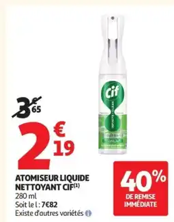 Auchan Supermarché CIF Atomiseur liquide nettoyant offre