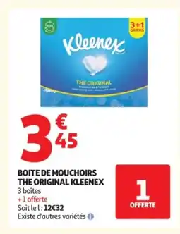 Auchan Supermarché KLEENEX Boite de mouchoirs the original offre