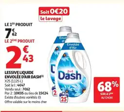 Auchan Supermarché DASH Lessive liquide envolée d'air offre
