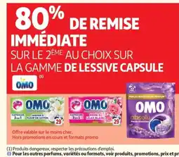 Auchan Supermarché OMO Sur la gamme de lessive capsule offre