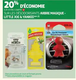 Auchan Supermarché Sur les désodorisants arbre magique - little joe & yankee offre