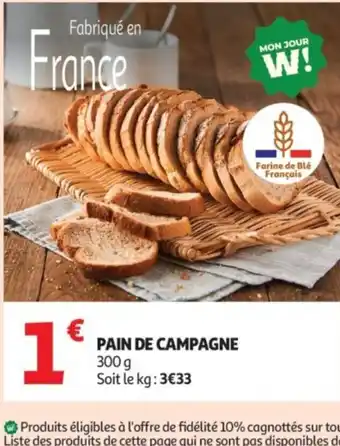 Auchan Supermarché Pain de campagne offre