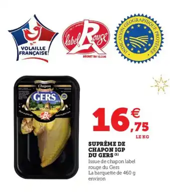 Hyper U Suprême de chapon IGP du gers offre
