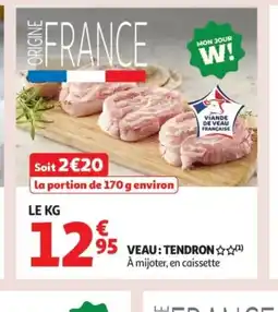 Auchan Supermarché Veau: tendron offre
