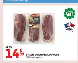 Auchan Supermarché LE GAULOIS 3 filets de canard offre