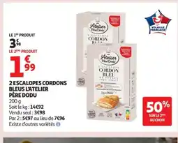 Auchan Supermarché 2 escalopes cordons bleus l'atelier offre